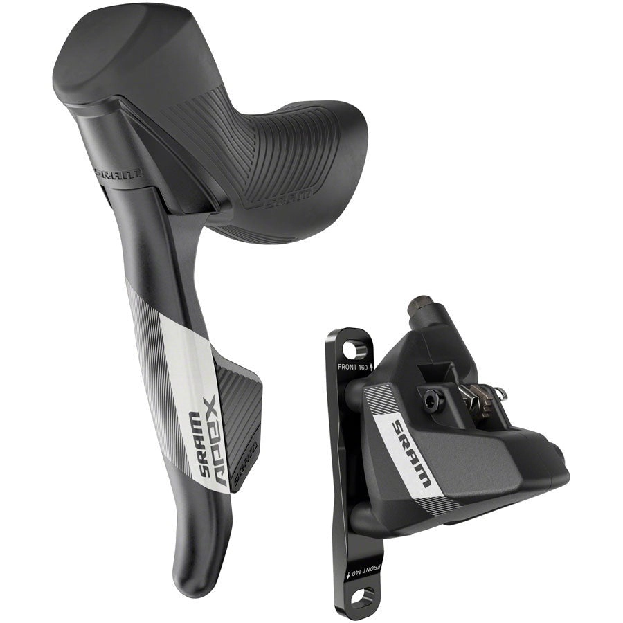Apex AXS eTap Shift/Brake Lever and Hydraulic Disc Brake Caliper - Left/Front, 12-Speed, Flat Mount, 20mm Offset, Black, D1