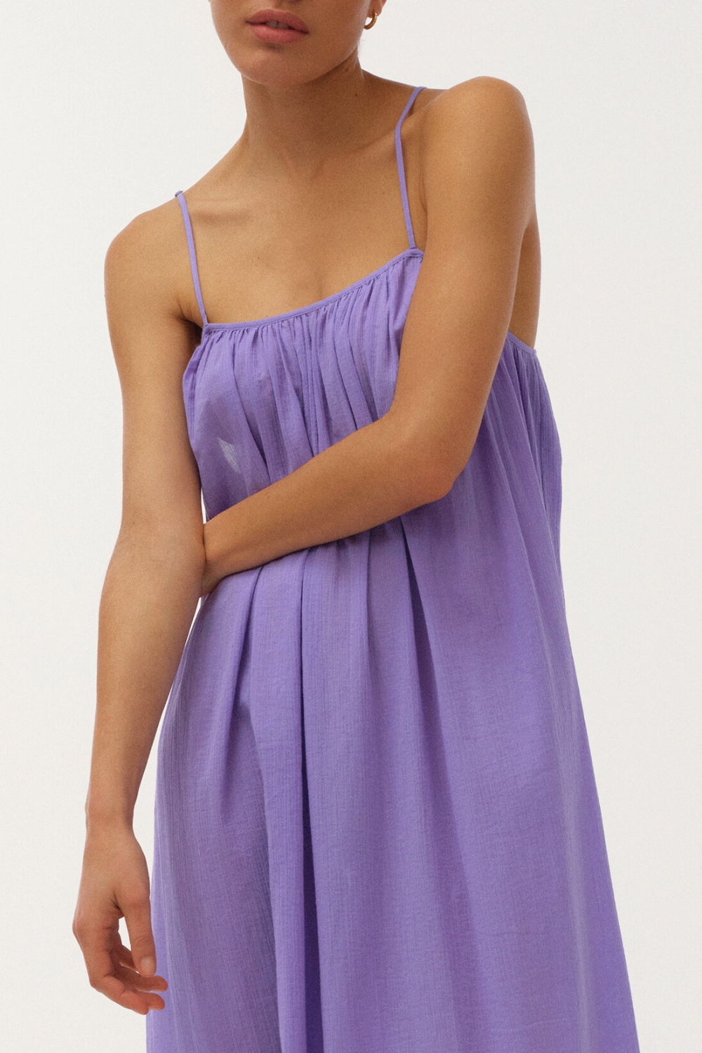 Apricot Long Cotton Sundress