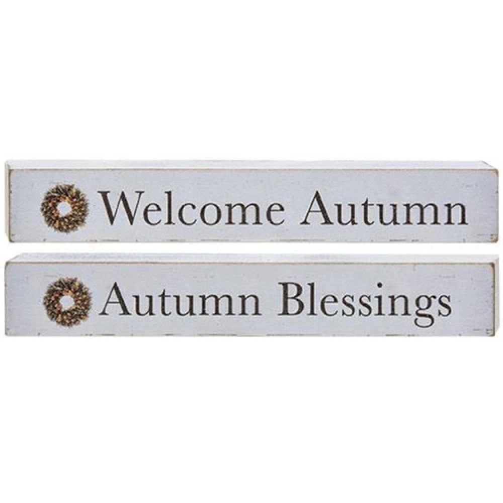 *Autumn Blessings Wood Block 2 asstd.