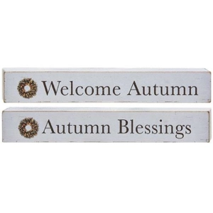 *Autumn Blessings Wood Block 2 asstd.