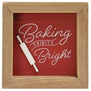 *Baking Spirits Bright Framed Sign
