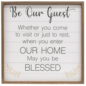 *Be Our Guest Framed Sign