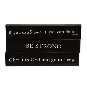 *Be Strong Wooden Block 3 Asstd.