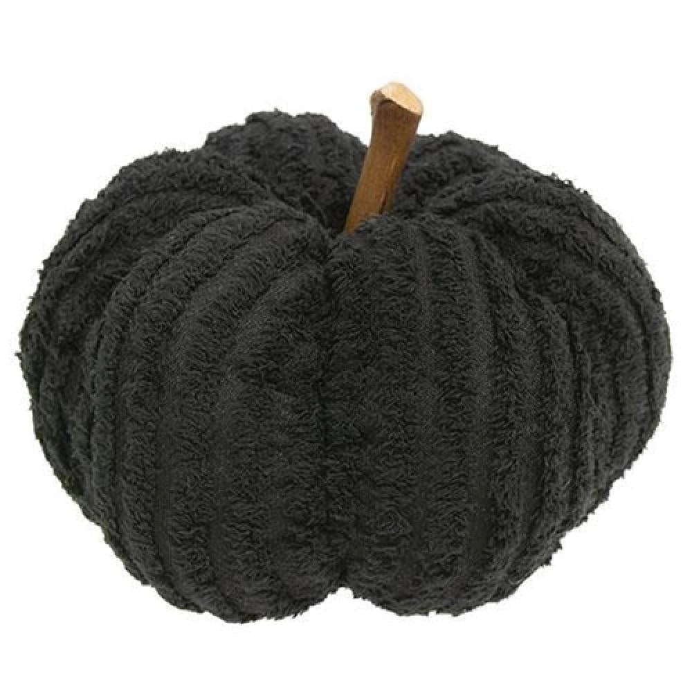 *Black Chenille Pumpkin 7.5"
