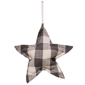 *Buffalo Check Star Ornament