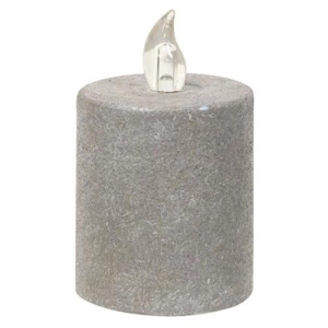*Cement Look Flame Timer Pillar 2.25" x 2.5"