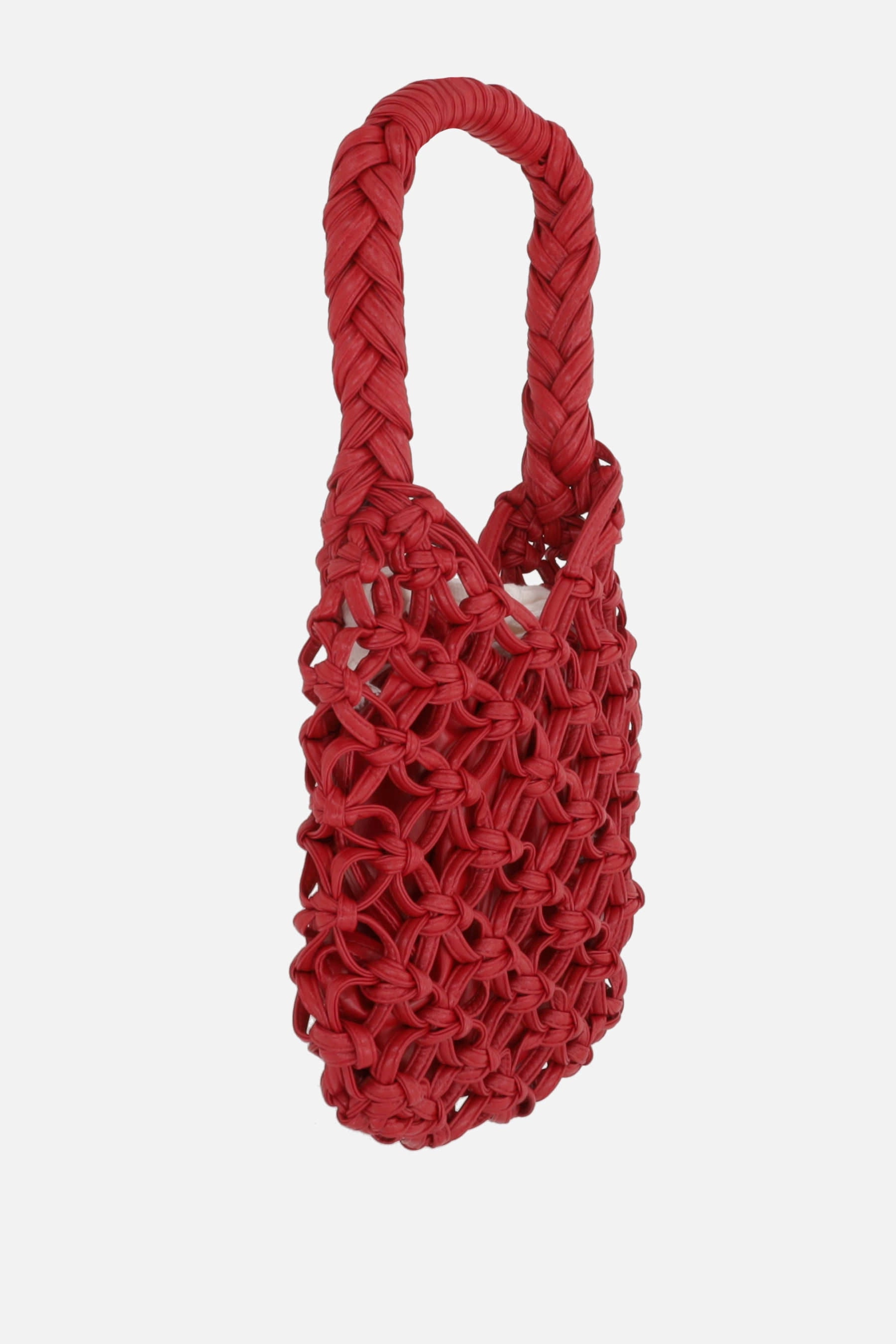 crochet eco-leather handbag