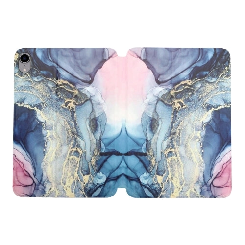 For iPad Mini Dual-folding Coloured Drawing Voltage Horizontal Flip PU Leather Tablet Case with