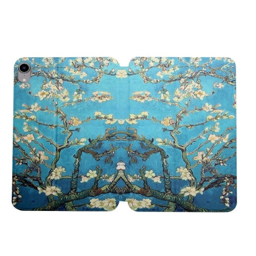 For iPad Mini Dual-folding Coloured Drawing Voltage Horizontal Flip PU Leather Tablet Case with