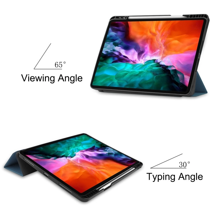 For iPad Pro Horizontal Flip Honeycomb TPU   PU Leather Tablet Case with Three-folding Holder