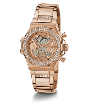 GUESS Ladies Rose Gold Tone Multi-function Watch