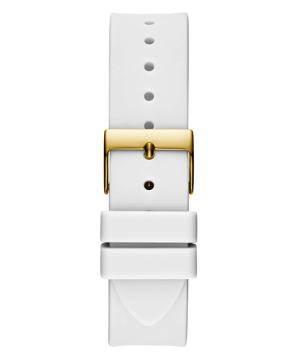 GUESS Ladies White Gold Tone Multi-function Watch