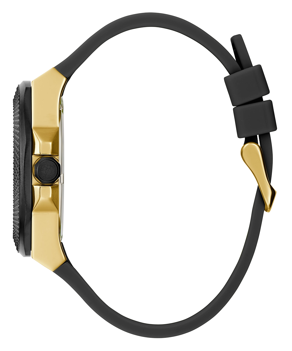 GUESS Mens Black 2-Tone Multi-function Watch