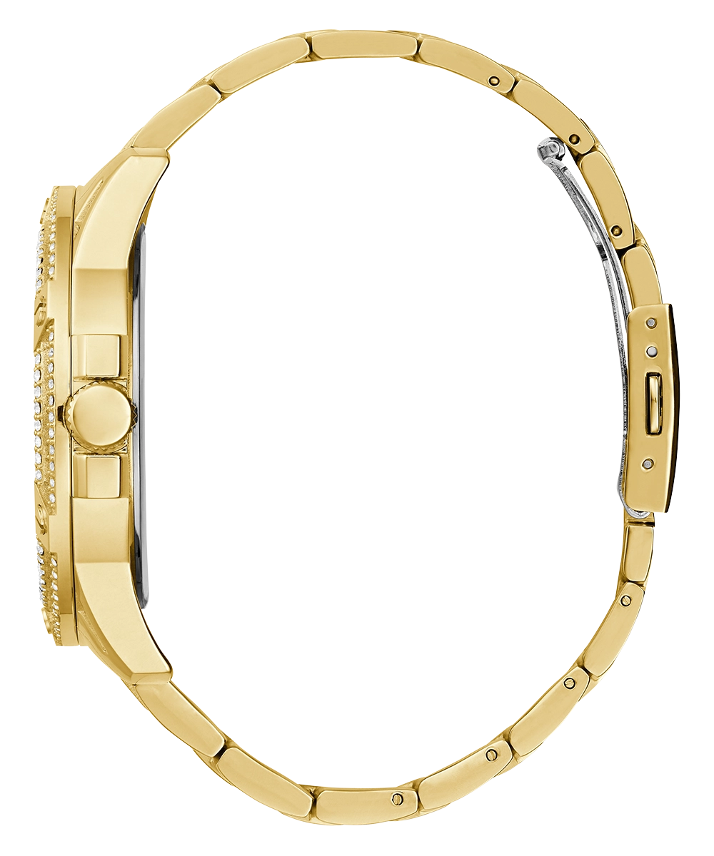 GUESS Mens Gold Tone Multi-function Watch