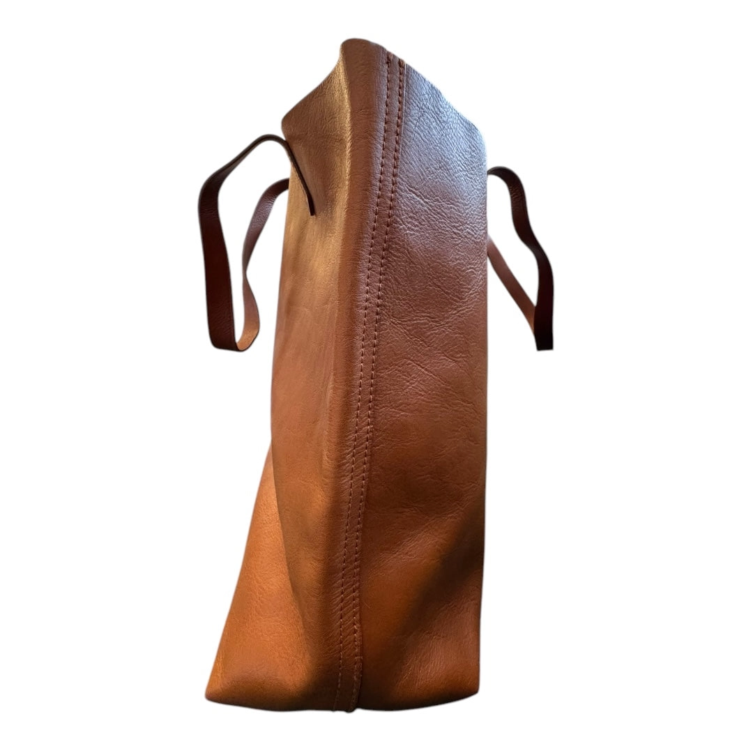 Handbag Leather By Madewell In Brown, Size:Large