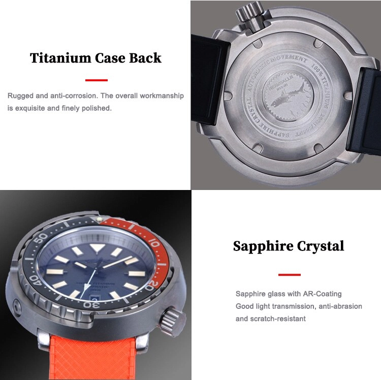 Heimdallr Sharkey SBBN Titanium Tuna Dive Watch