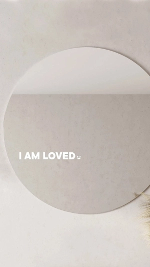 I Am Loved - Affirmation Mirror Sticker