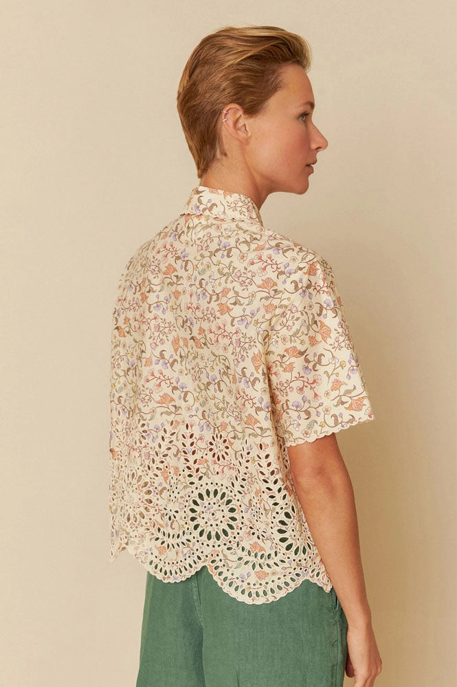 Indi & Cold Crudo Cream Cotton Blouse
