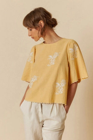 Indi & Cold Mandarina Peach Blouse