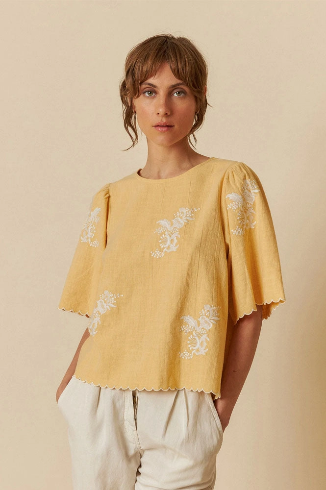 Indi & Cold Mandarina Peach Blouse