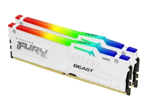 Kingston FURY Beast RGB - DDR5 - kit - 32 GB: 2 x 16 GB - DIMM 288-pin - 6400 MHz / PC5-51200 - CL32 - 1.4 V - unbuffered - on-die KF564C32BWAK2-32