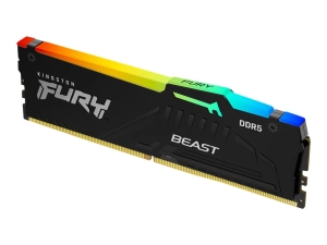 Kingston FURY Beast RGB - DDR5 - module - 16 GB - DIMM 288-pin - 6000 MHz / PC5-48000 - CL30 - 1.4 V - unbuffered - on-die ECC KF560C30BBA-16