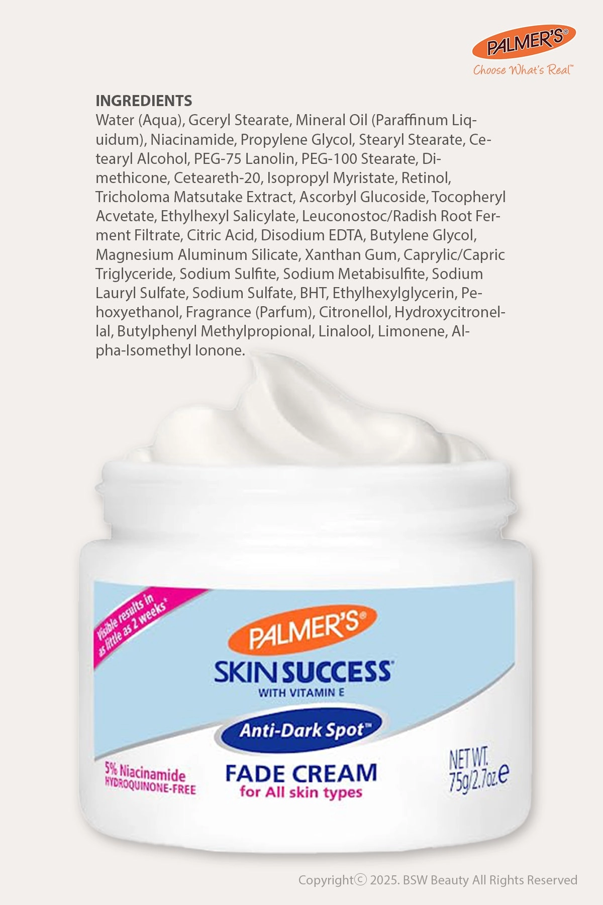 PALMER'S SKIN SUCCESS ANTI-DARK SPOT FADE CREAM