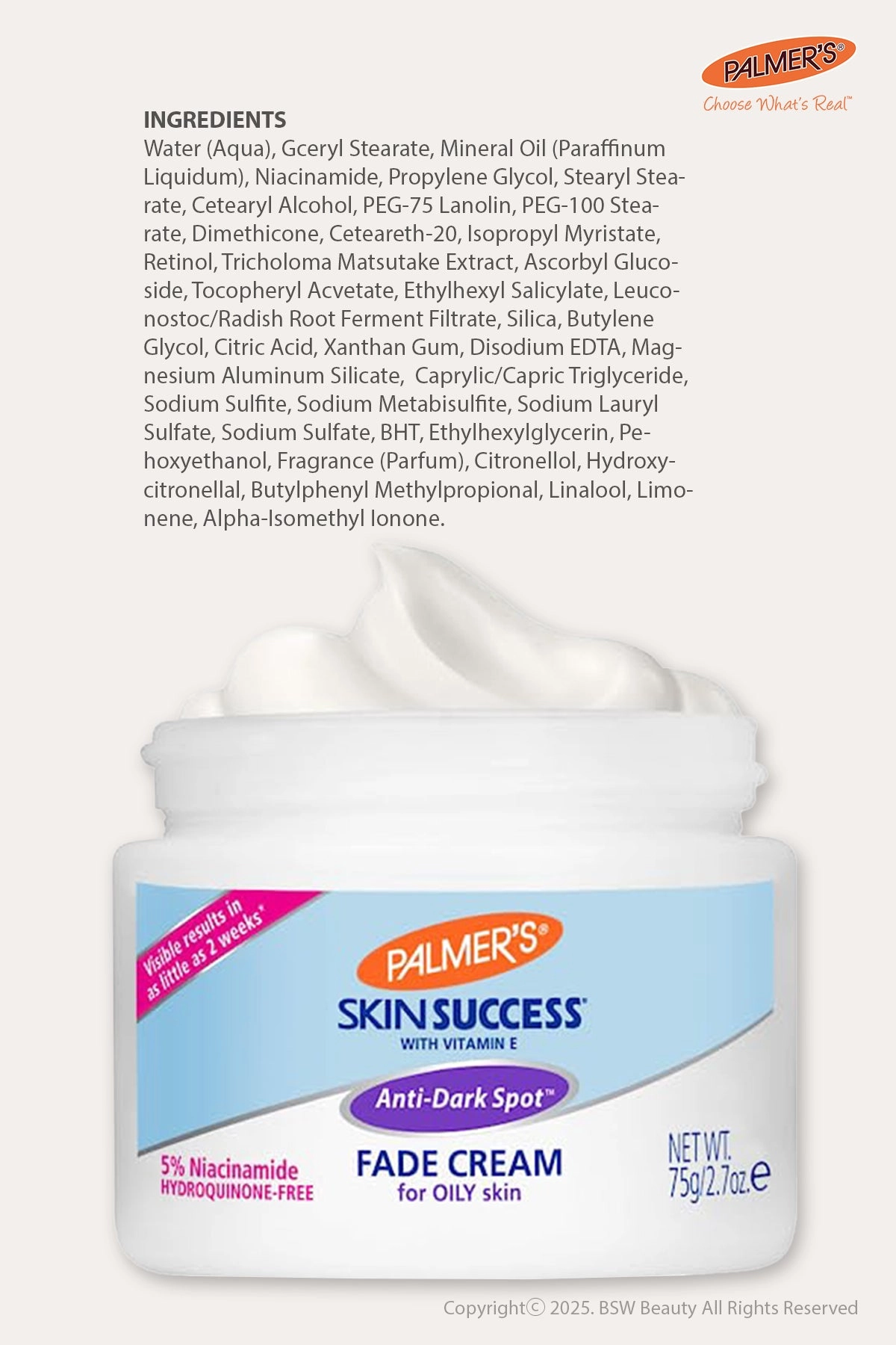 PALMER'S SKIN SUCCESS ANTI-DARK SPOT FADE CREAM