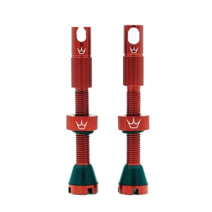 Peaty's Alloy Presta Valve Stem, 60mm, Pair, Red