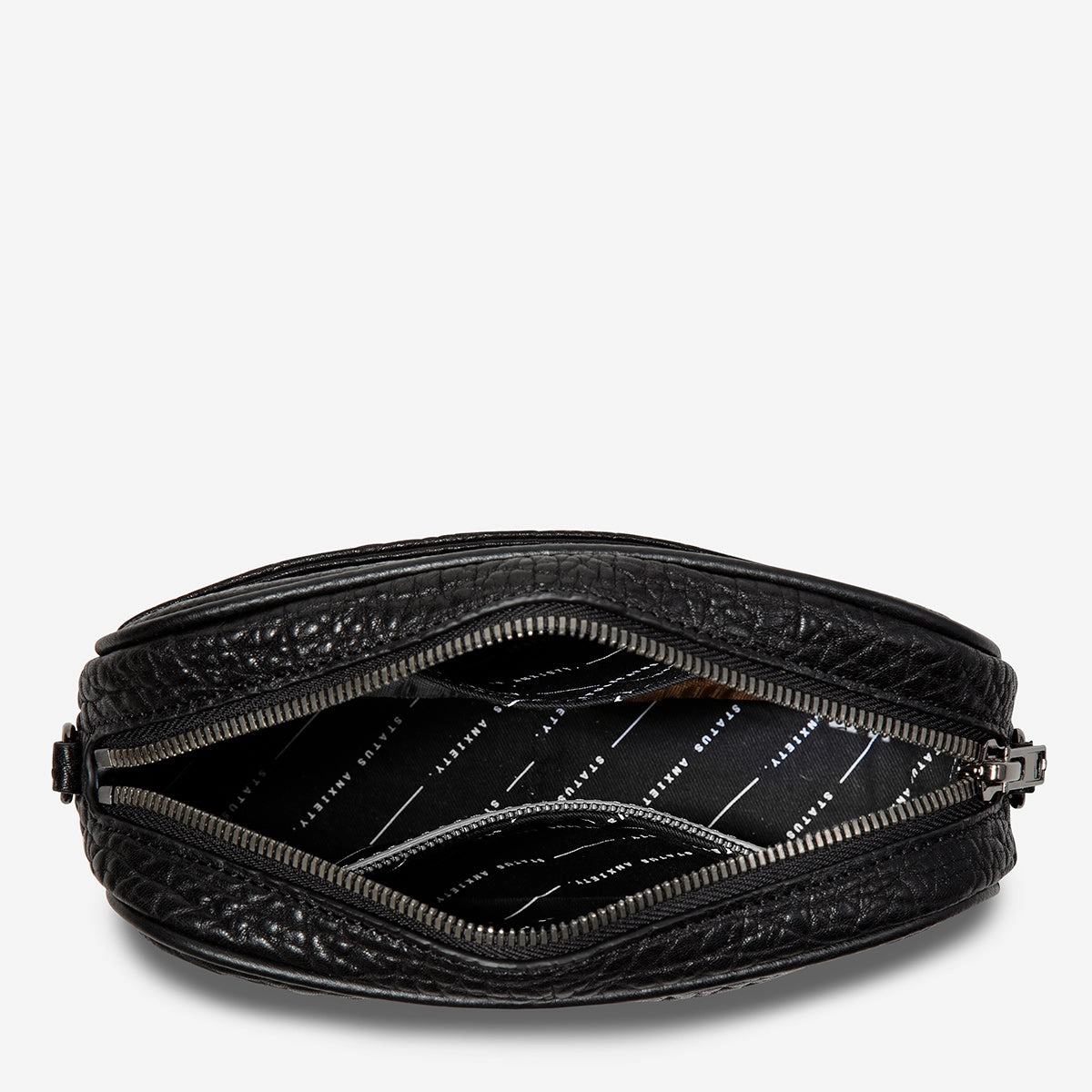Plunder Bag With Webbed Strap - Black Bubble
