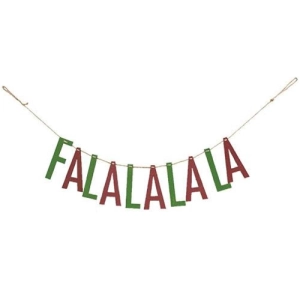 *"Fa La La" Wooden Garland