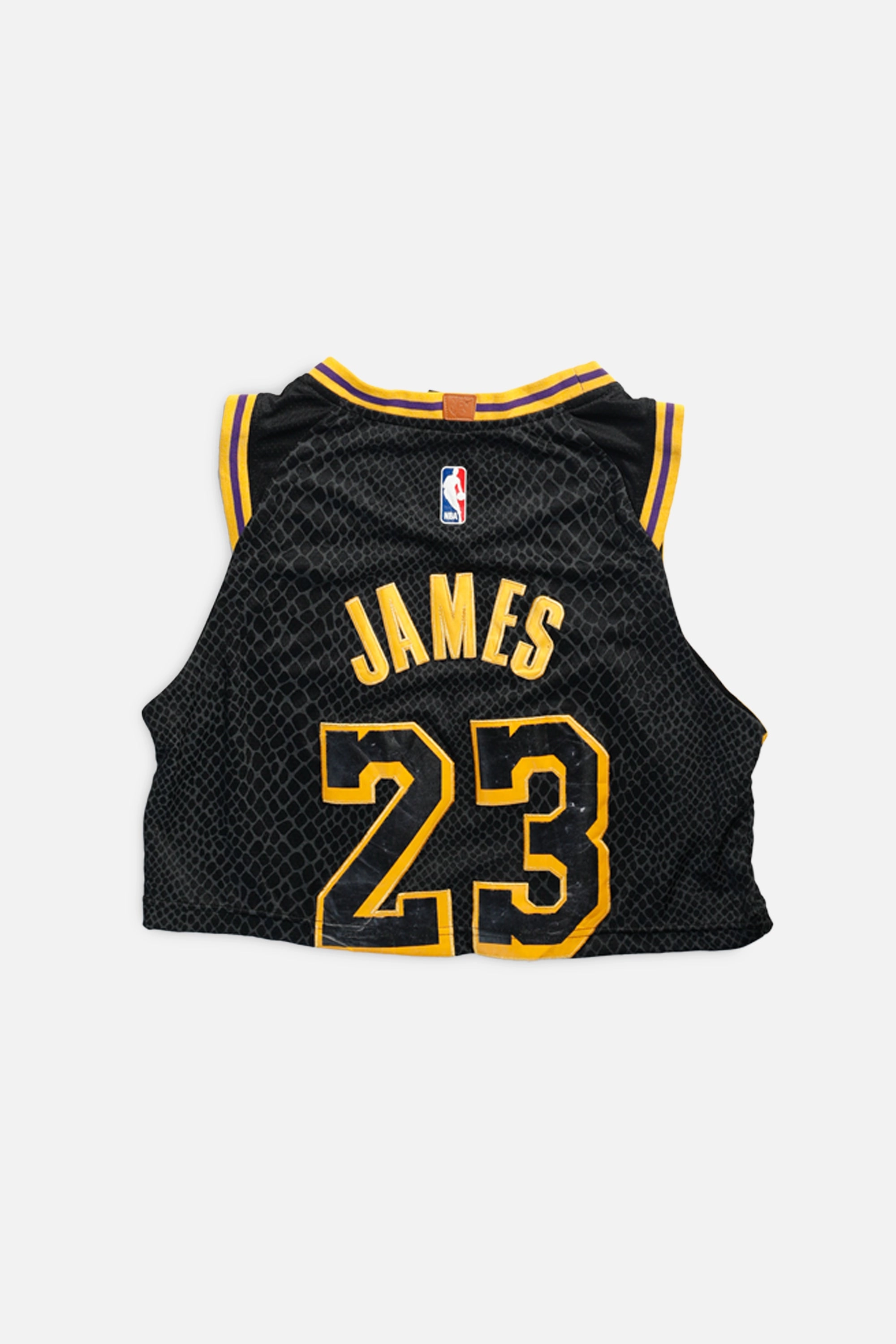 Rework LA Lakers NBA Crop Jersey - S