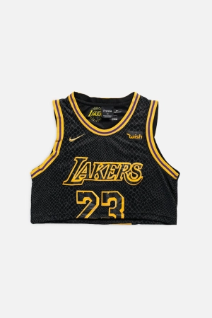 Rework LA Lakers NBA Crop Jersey - S