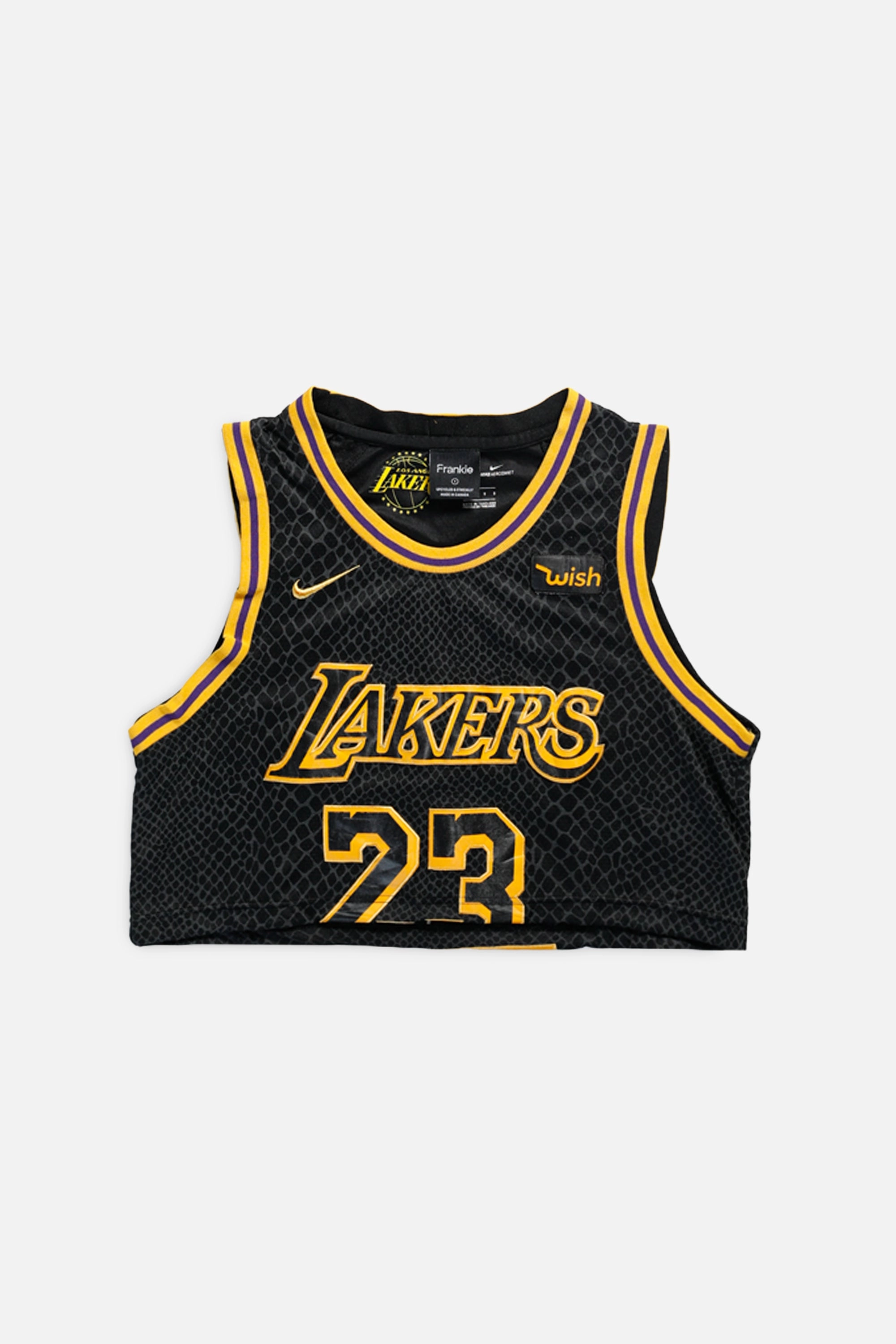 Rework LA Lakers NBA Crop Jersey - S