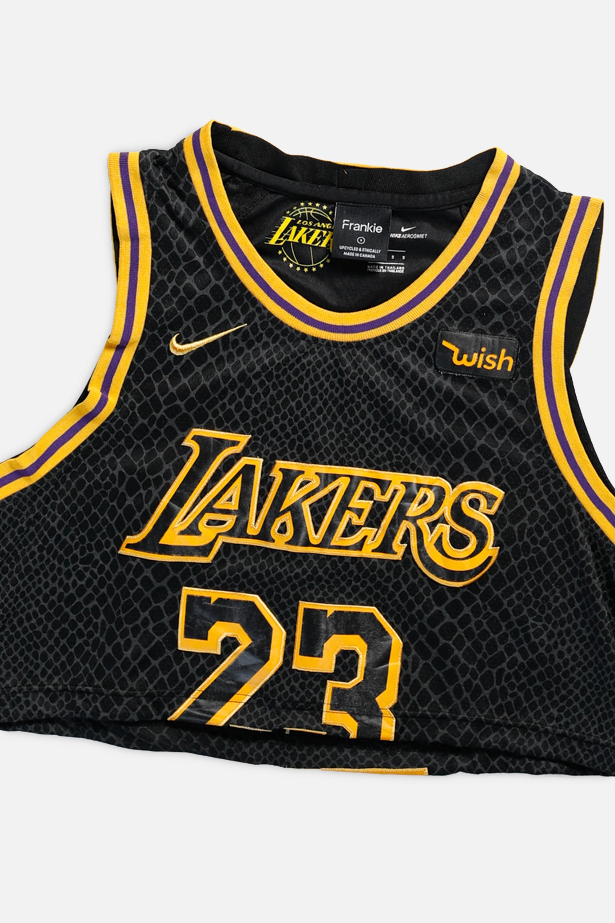 Rework LA Lakers NBA Crop Jersey - S