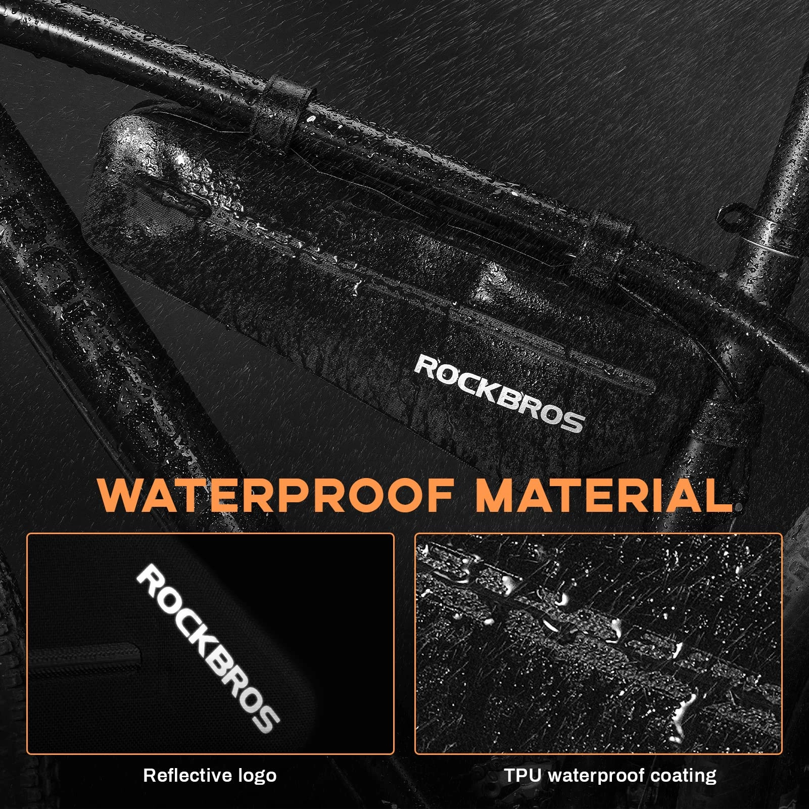 ROCKBROS Bike Top Tube Bag Bike Frame Bag For Super 73Waterproof  2 pieces combi