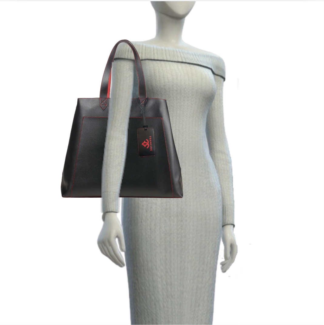Rouge Noir Tote With Laptop Sleeve 15"