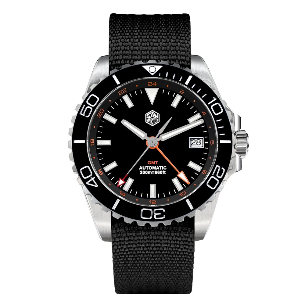 San Martin 39mm Diver GMT Watch SN0136