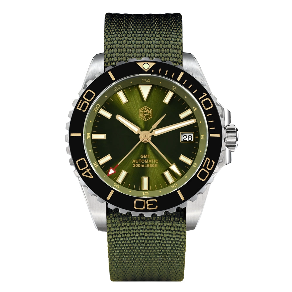 San Martin 39mm Diver GMT Watch SN0136