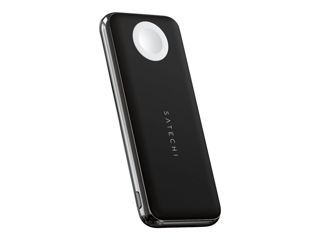 Satechi Quatro - Wireless power bank - 10000 mAh - 18 Watt - 2 output connectors (USB, 24 pin USB-C) - for Apple AirPods (wireless ST-UC10WPBM