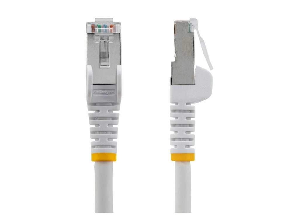 StarTech.com 1ft CAT6a Ethernet Cable LSZH - 10GbE S/FTP 100W PoE White - Patch cable - RJ-45 (M) to RJ-45 (M) - 1 ft - 0.2 in NLWH-1F-CAT6A-PATCH