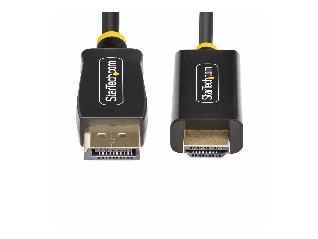StarTech.com 6.6ft (2m) DisplayPort to HDMI Adapter Cable, 4K 60Hz with HDR, DP to HDMI 2.0b, Active Video Converter, DisplayPort 6F-DP-HDMI-4K60-HDR