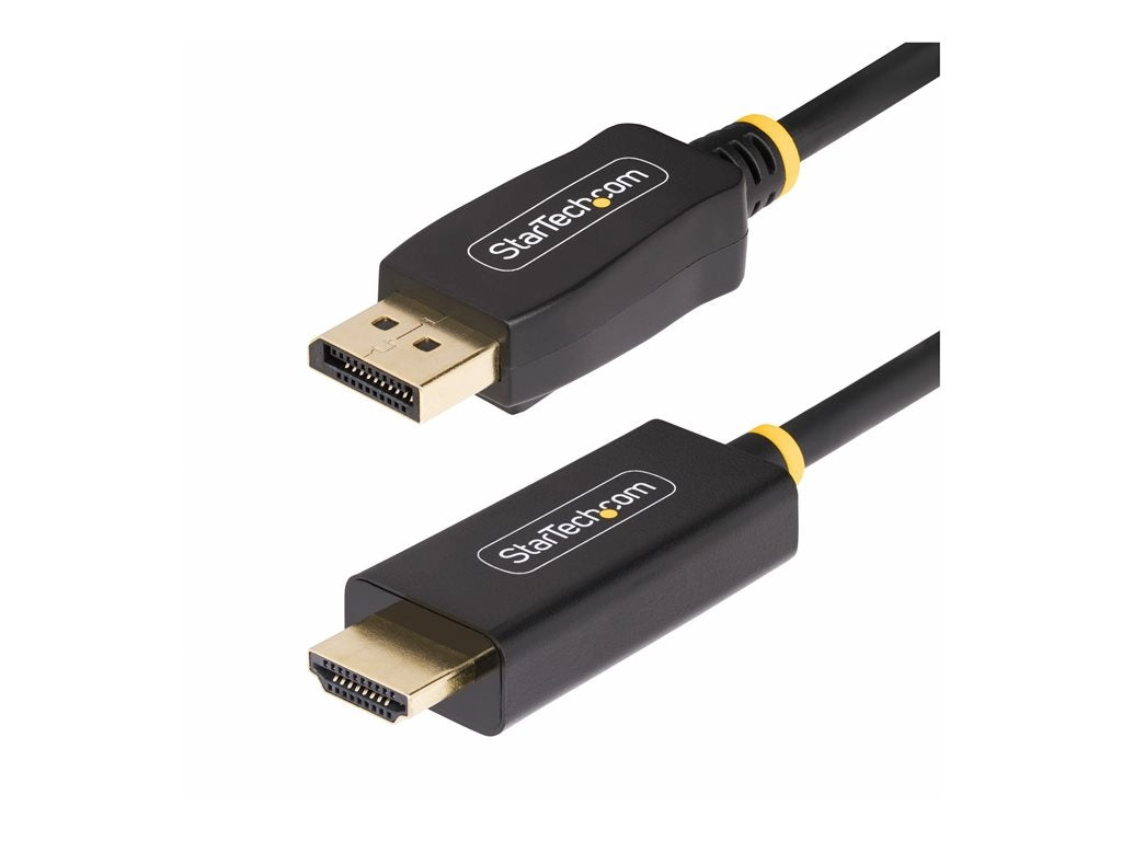 StarTech.com 6.6ft (2m) DisplayPort to HDMI Adapter Cable, 4K 60Hz with HDR, DP to HDMI 2.0b, Active Video Converter, DisplayPort 6F-DP-HDMI-4K60-HDR