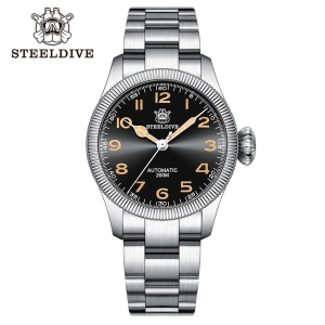 Steeldive SD1906 Carved Coin Bezel NH35 Automatic Watch