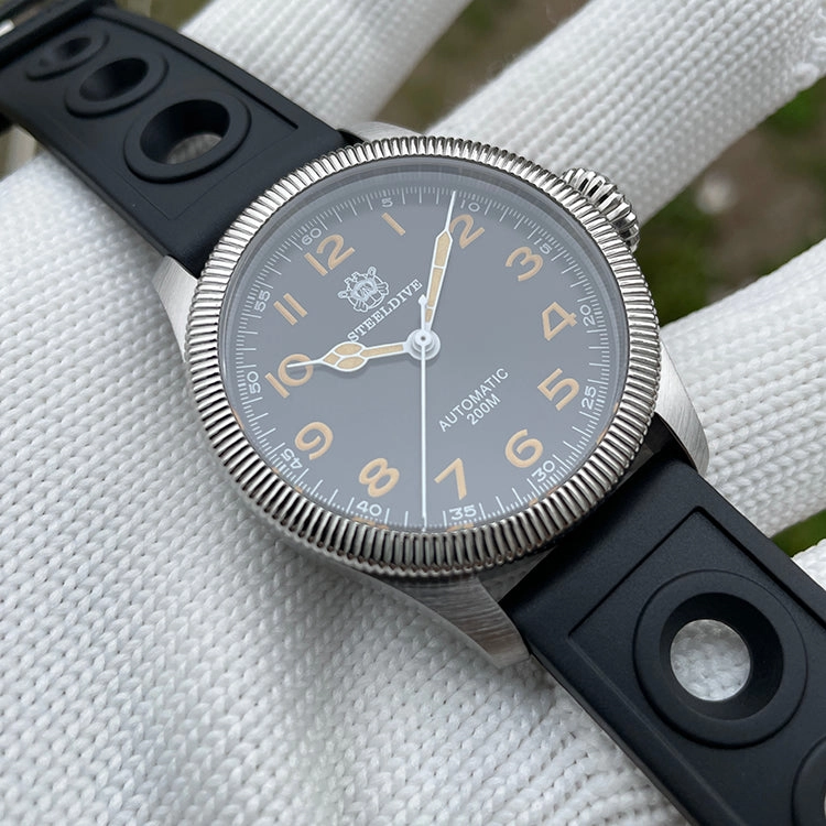 Steeldive SD1906 Carved Coin Bezel NH35 Automatic Watch