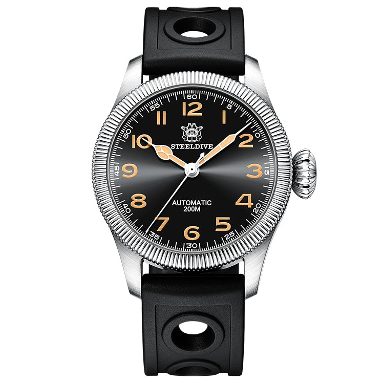 Steeldive SD1906 Carved Coin Bezel NH35 Automatic Watch