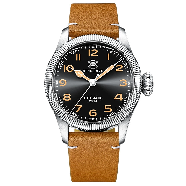 Steeldive SD1906 Carved Coin Bezel NH35 Automatic Watch
