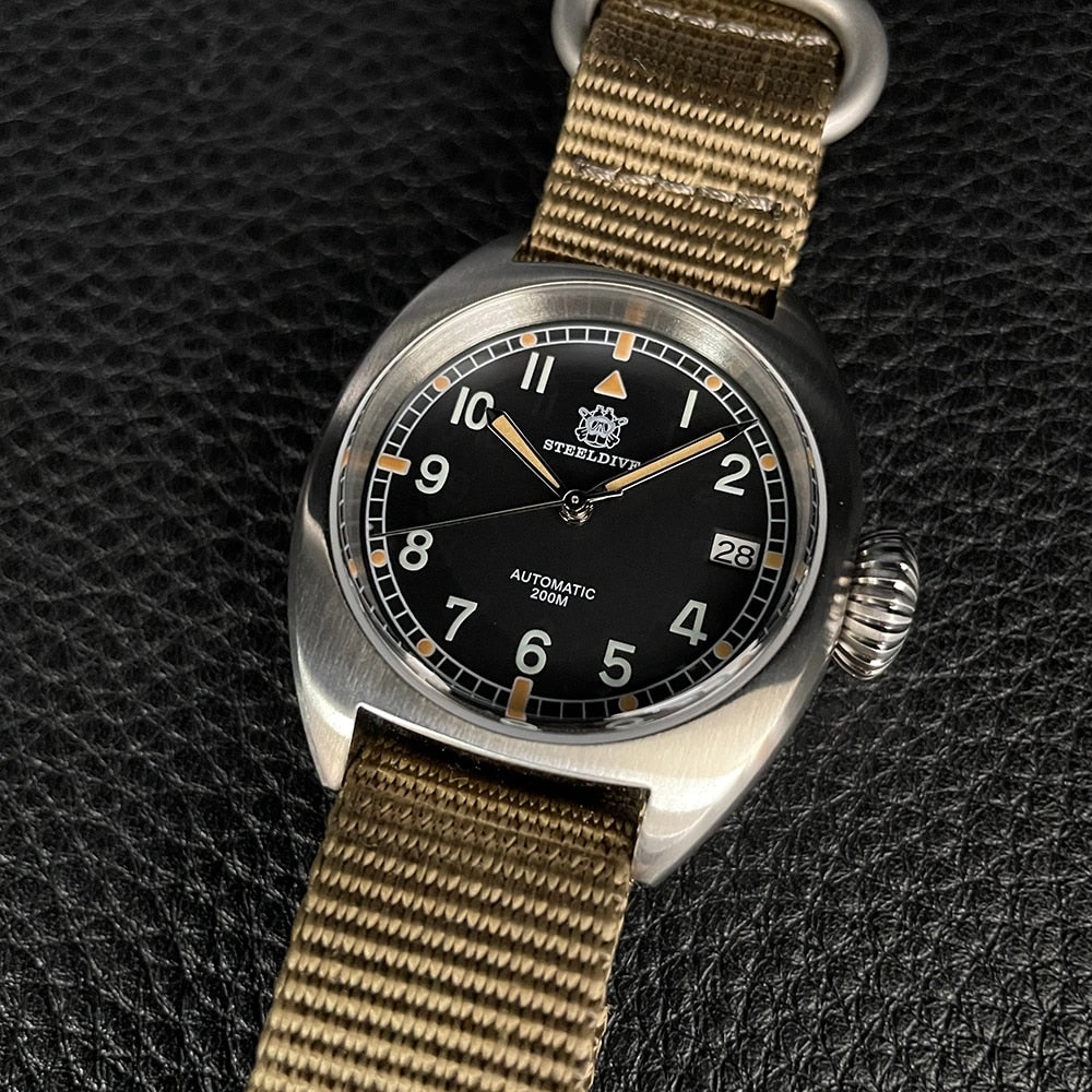 Steeldive SD1907 Automtic British Military W10 Field Watch