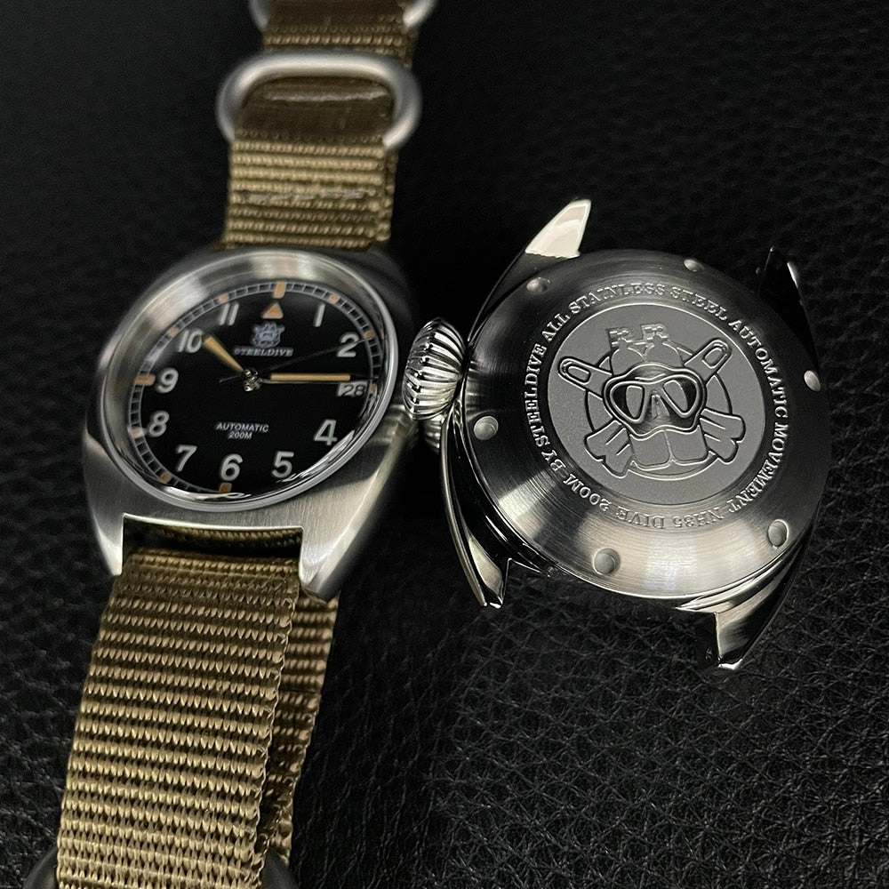 Steeldive SD1907 Automtic British Military W10 Field Watch