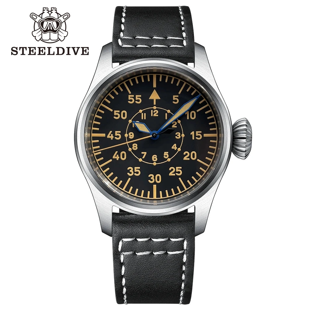 Steeldive SD1928B Military Field Pilot Watch